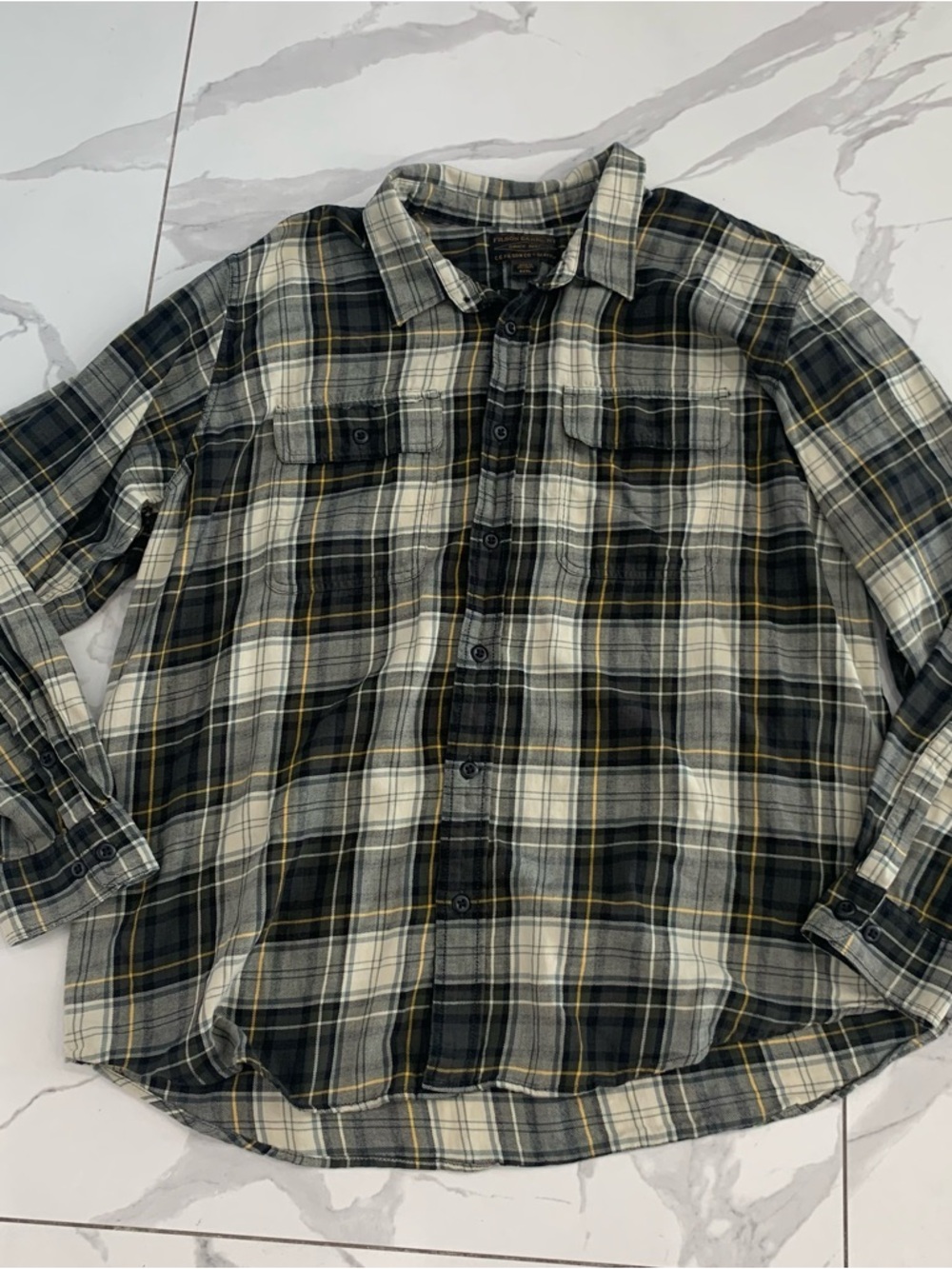 Filson CC Garment Flannel Shirt  Men Sz 3XL Plaid Long Sleeve Outdoor